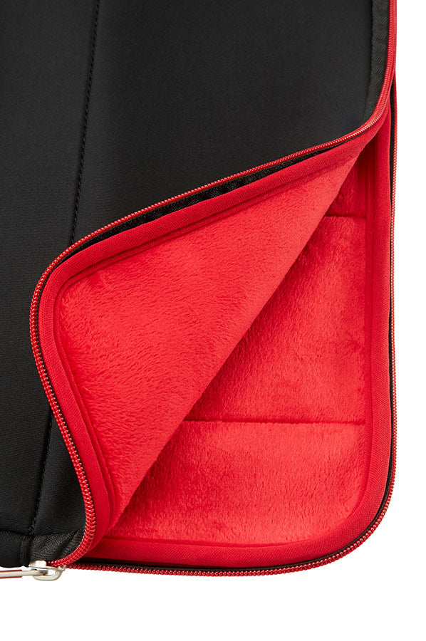 Samsonite Airglow Notebook-Schutzhülle – für Notebooks bis 14,1", 4 l, Neopren/Polyester, Schwarz/Rot