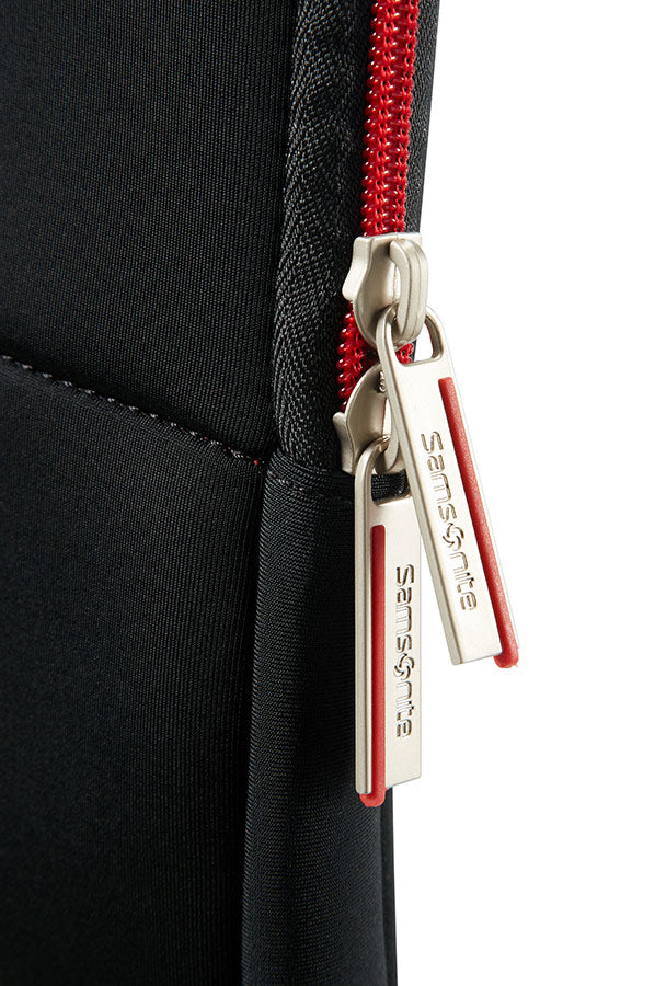 Samsonite Airglow Notebook-Schutzhülle – für Notebooks bis 14,1", 4 l, Neopren/Polyester, Schwarz/Rot