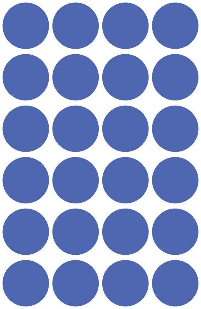 AVERY Zweckform Haftetiketten – rund Ø 18 mm, wiederablösbar, blau