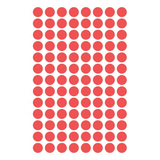 Avery Zweckform Haftetiketten – rund Ø 8 mm, wiederablösbar, rot, 4 Blatt (416 Stk.)