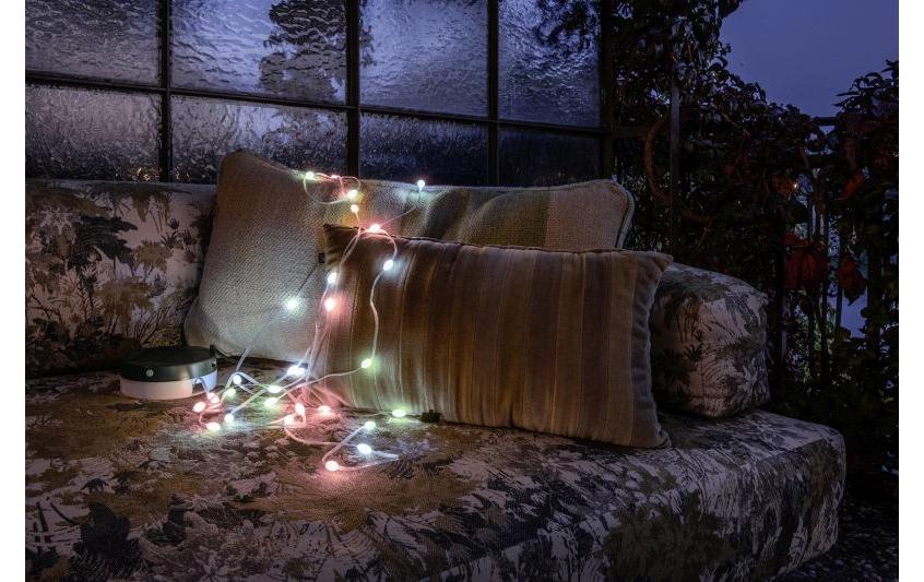 STT Lichterkette Motion Light – 5 m – Mehrfarbig – Akku & Solar – Starterset – Grün – Kunststoff