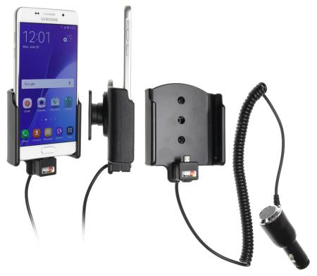 Brodit Auto-Halterung, neigbar/drehbar, mit Zigarettenanzünder – für Samsung Galaxy A5 (2016) – Schwarz
