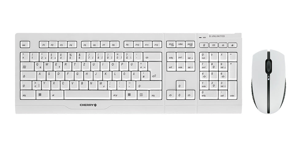 CHERRY B.UNLIMITED 3.0 – Tastatur-Maus-Set – Mechanisch, 2,4 GHz (Empfänger), QWERTZ (DE), Grau