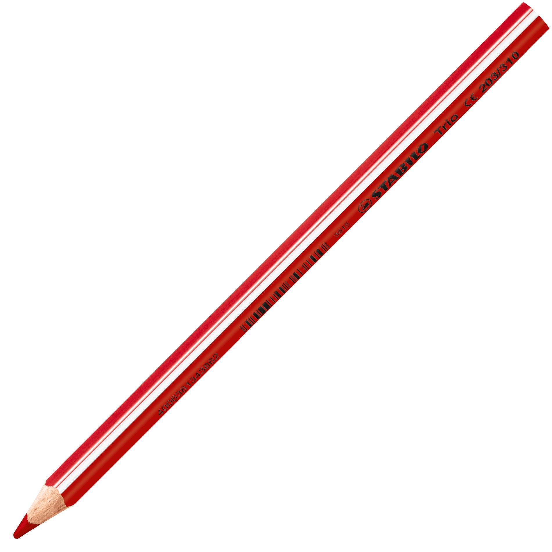 STABILO Buntstift Trio – Dreikant, Minen-Ø 4,2 mm, 1 Stk., rot