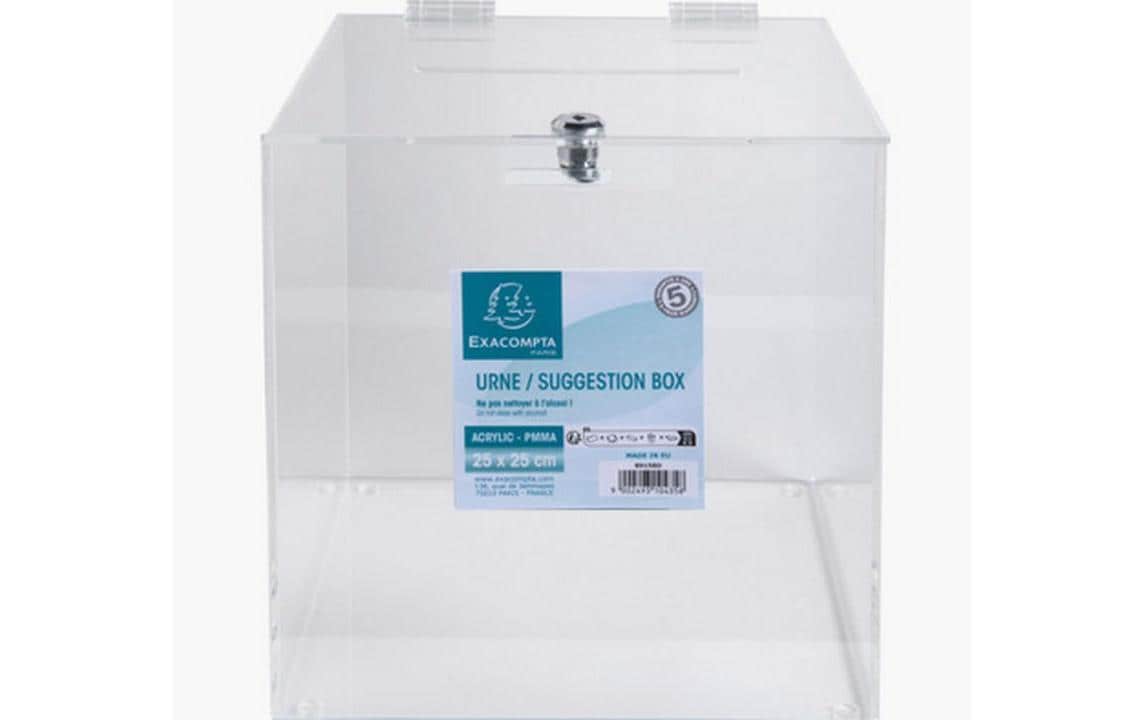 Exacompta Spardose – Transparent – Polymethylmethacrylat