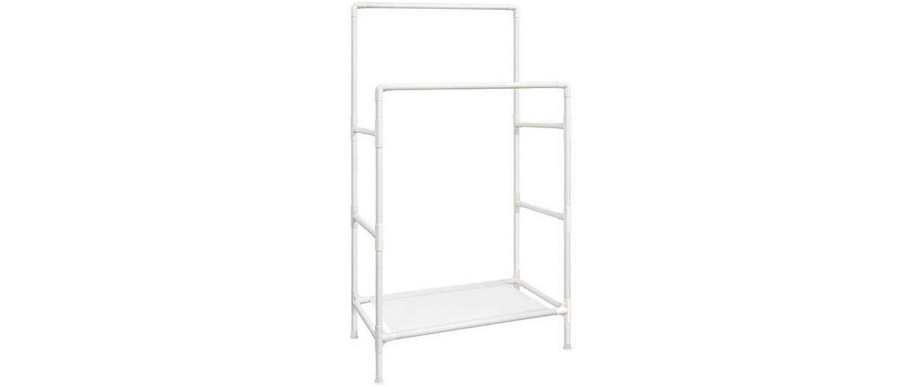 Songmics Garderobenständer – Stahl/Kunststoff, Weiss, 44 × 88 × 154 cm