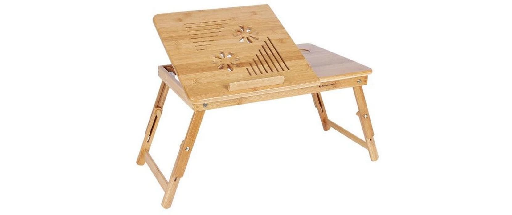 Songmics Laptop-Ständer – bis 15,6", Bambus, höhenverstellbar – Beige