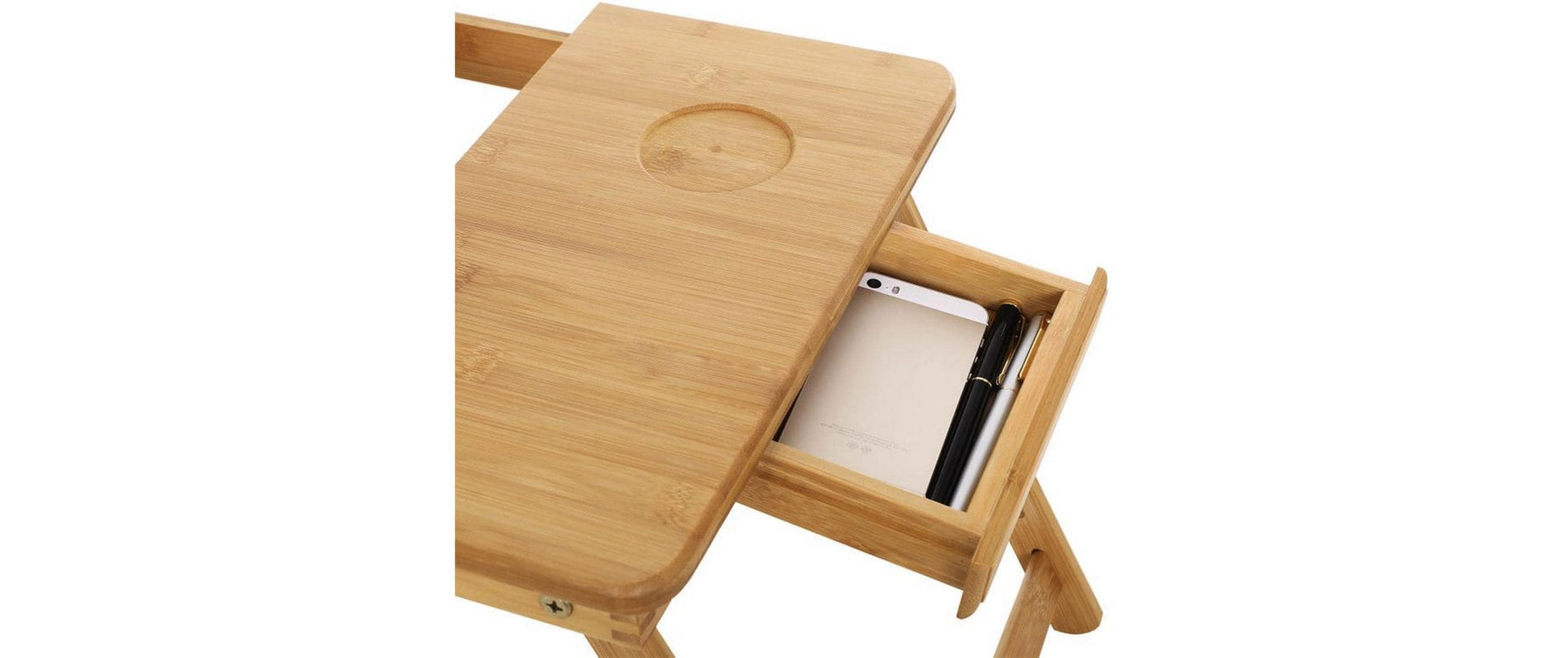 Songmics Laptop-Ständer – bis 15,6", Bambus, höhenverstellbar – Beige