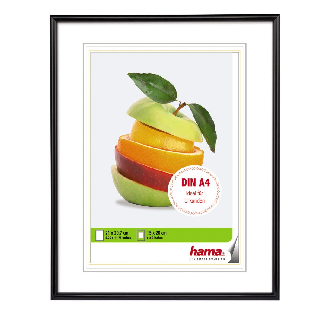 Hama Sevilla Bilderrahmen – für 15 × 20 cm – Kunststoff, schwarz