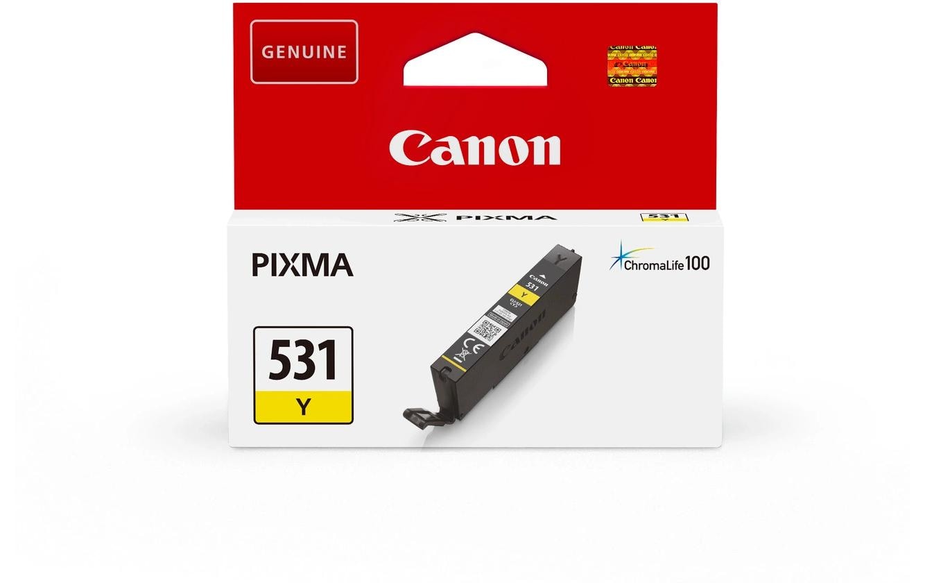 Canon Tintenpatrone CLI-531, Gelb, 8,2 ml – für Tintenstrahldrucker und Multifunktionsgeräte