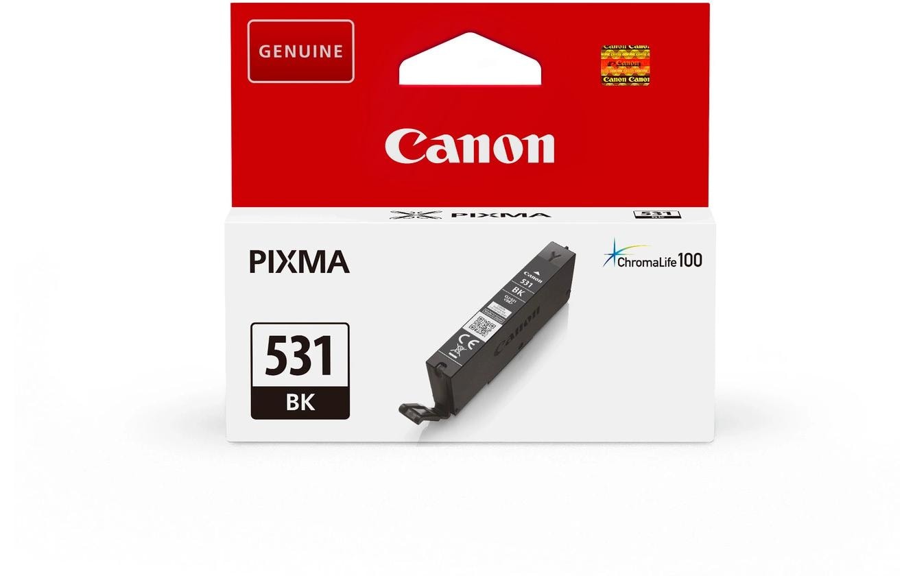 Canon Tintenpatrone CLI-531, Schwarz, 8,2 ml – für Tintenstrahldrucker/Multifunktionsgeräte