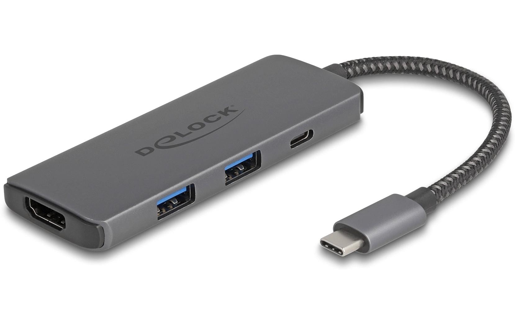 DeLOCK Dockingstation – USB-C, 1× HDMI, 2× USB-A, 2× USB-C, 100 W PD, für Windows/Mac/Linux