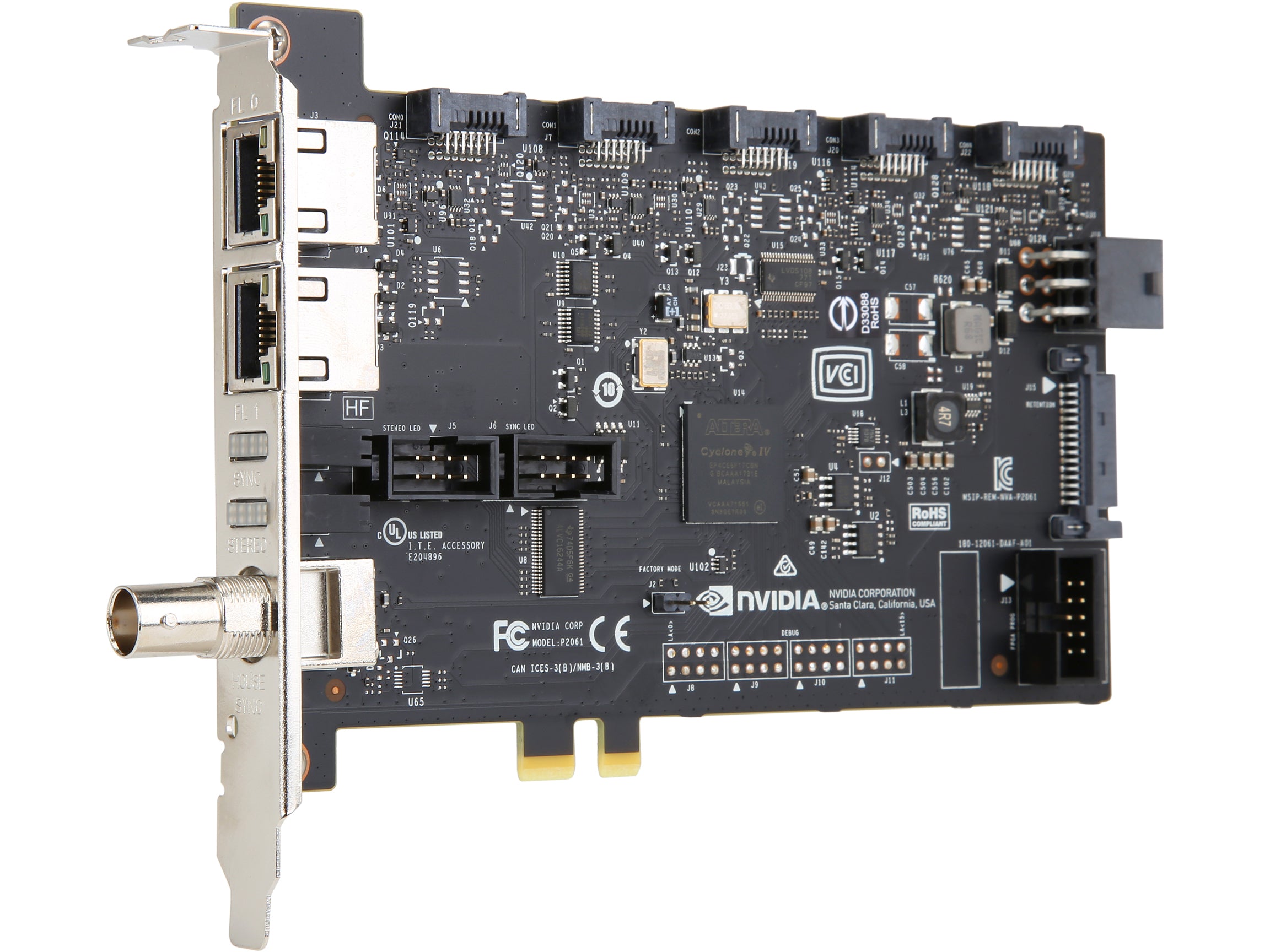 PNY RTX PRO SYNC – PCIe Sync-Karte – 2×RJ45, 4×Sync-Edge, 1×Genlock, PCIe