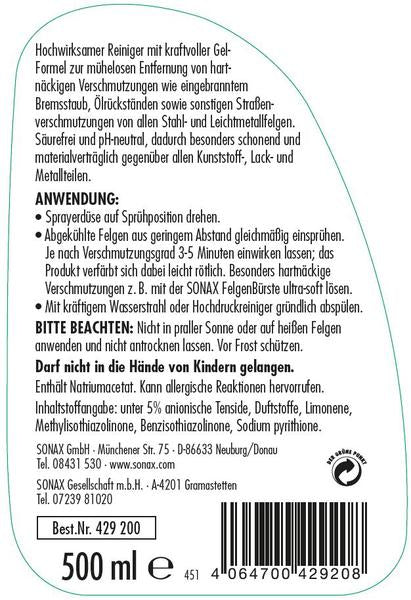 Sonax Scheibenenteiser – für Windschutzscheibe – 500 ml – 1 Stk.