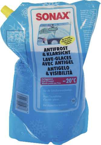 Sonax Antifrost + KlarSicht Scheibenreiniger – für Windschutzscheibe – 2 l – frostsicher bis -20 °C