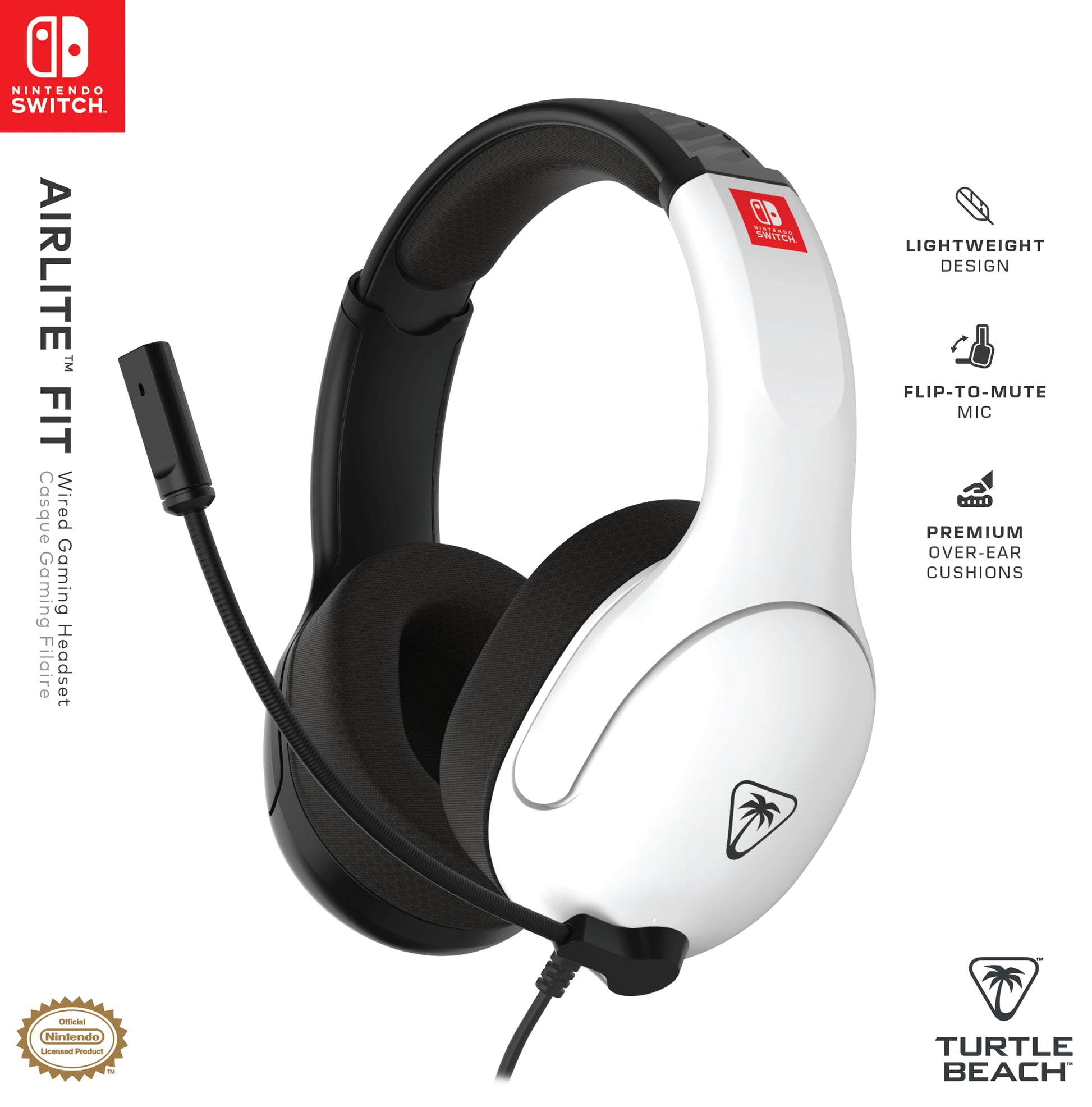 Turtle Beach Airlite Fit Gaming-Headset – Kabelgebunden, 3,5 mm Klinke, für Nintendo Switch, Switch Lite, Switch OLED