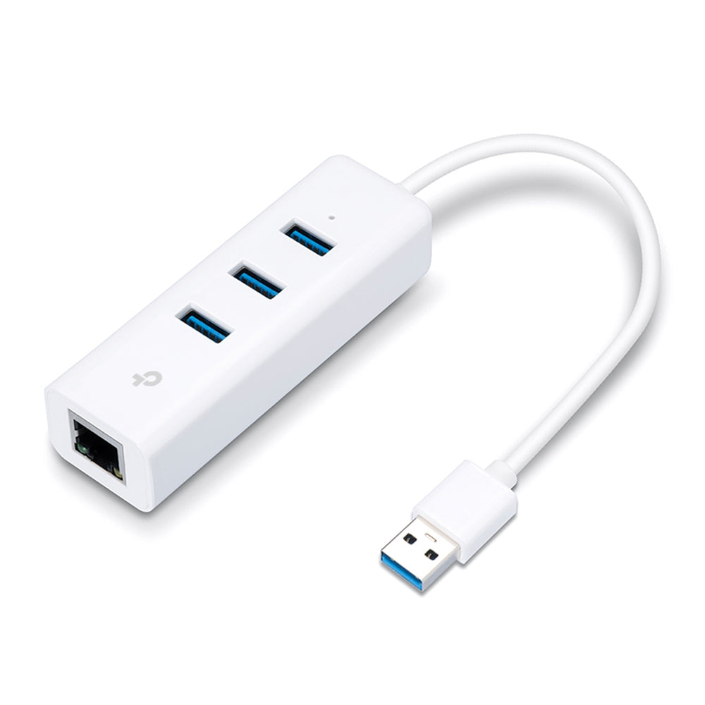 TP-Link UE330 USB-Hub – 3× USB-A, GbE, für Windows/Mac/ChromeOS
