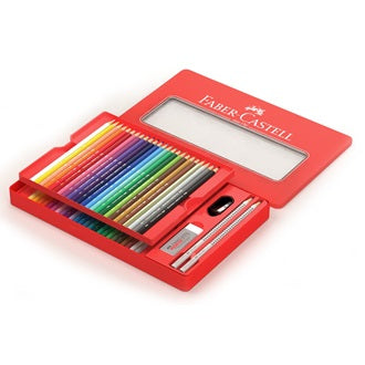 Faber-Castell Buntstifte Classic Colour – Sechskant, in Kartonetui, mit Spitzer