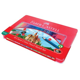 Faber-Castell Buntstifte Classic Colour – Sechskant, in Kartonetui, mit Spitzer