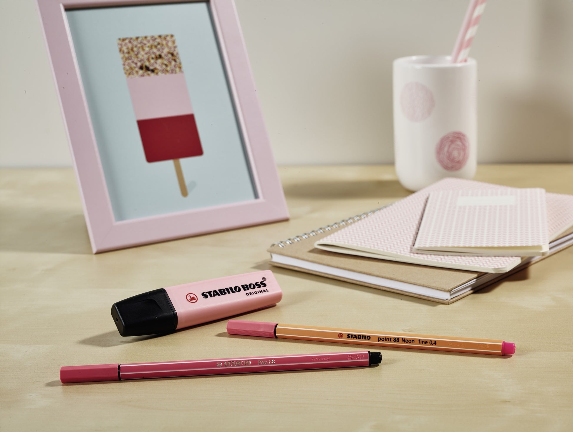 STABILO BOSS Original Textmarker Set 6 Farben Pastell – Keilspitze, 2–5 mm
