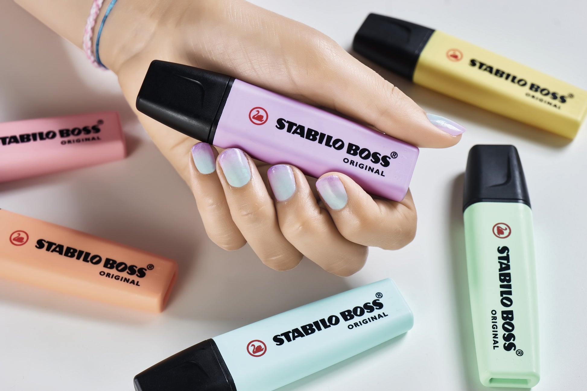 STABILO BOSS Original Textmarker Set 6 Farben Pastell – Keilspitze, 2–5 mm