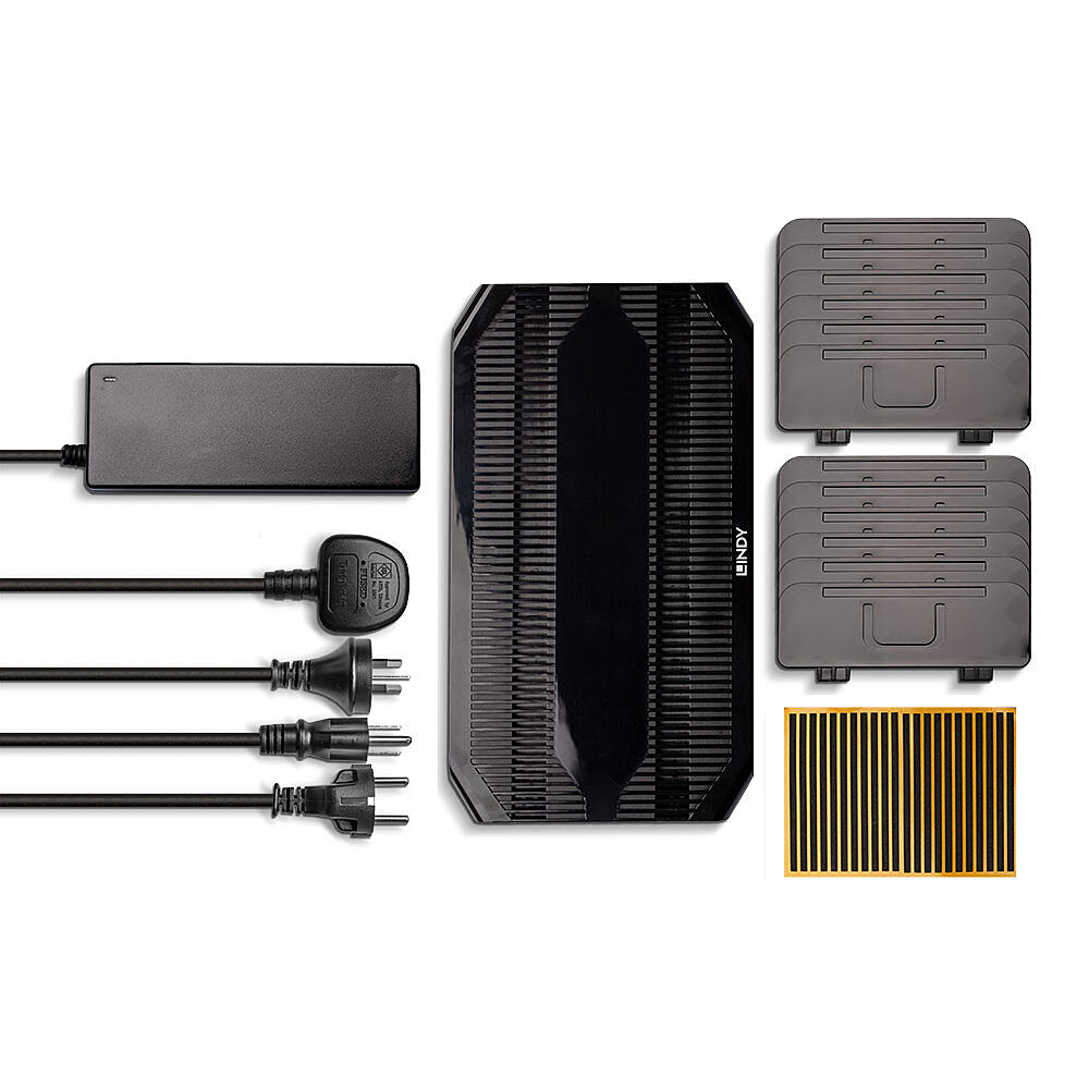 Lindy Ladestation – 90 W, 10× USB-A, Überspannungsschutz – für Smartphones, Tablets, USB-Geräte