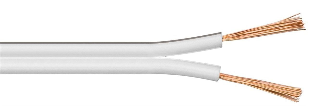 Microconnect Audiokabel 2×2,5 mm² – 50 m, Weiss