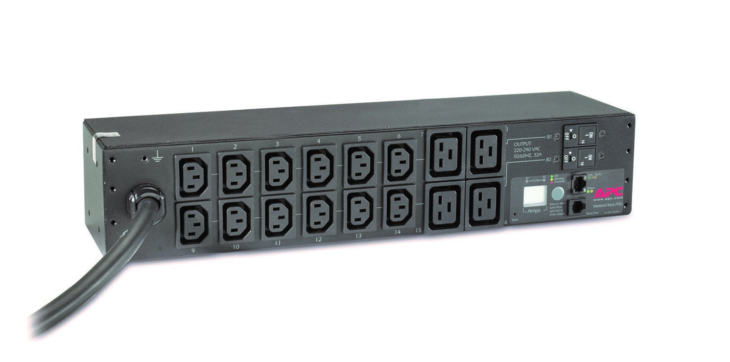 APC Rack-PDU – Überwacht, 1-phasig, 2U, 32 A 208–230 V, 12×C13 + 4×C19, IEC 60309, 3,66 m