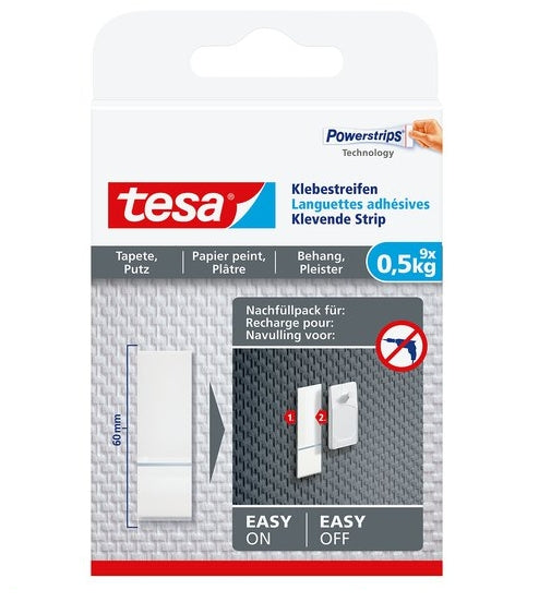 Tesa Montageband, für Innen, für Wand – 81 mm × 0,13 m, Weiss, bis 0,5 kg
