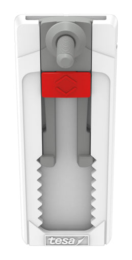 TESA Klebeschraube für Putz – 120 × 141 × 24 mm, grau, rot, weiss, bis 1 kg, 2 Stk.