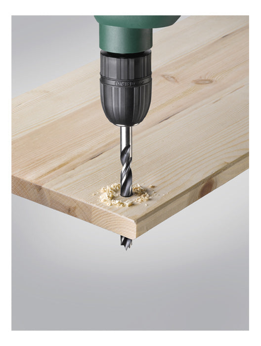 kwb Holzbohrer-Set, 8-tlg., 3–10 mm Zylinderschaft – für Holz