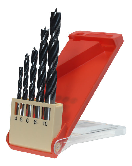 kwb Holzbohrer-Set 4/5/6/8/10 mm Zylinderschaft – für Holz – 5-tlg.
