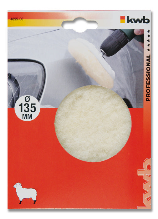 kwb Lammfellpolierhaube 135 mm – für Holz, Metall, Autolack u. a.