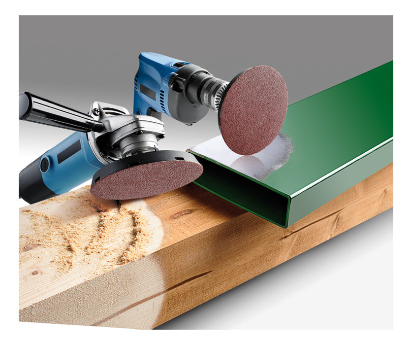 kwb Schleifscheibe 115 mm P120 – für Holz – 10 Stk – mit Klett, ungelocht – für Exzenterschleifer
