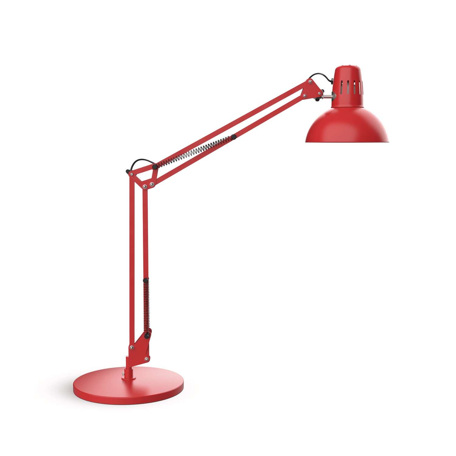 MAUL Tischleuchte MAULstudy – LED, 3000 K, flexibler Arm, schwenkbarer Kopf – Rot