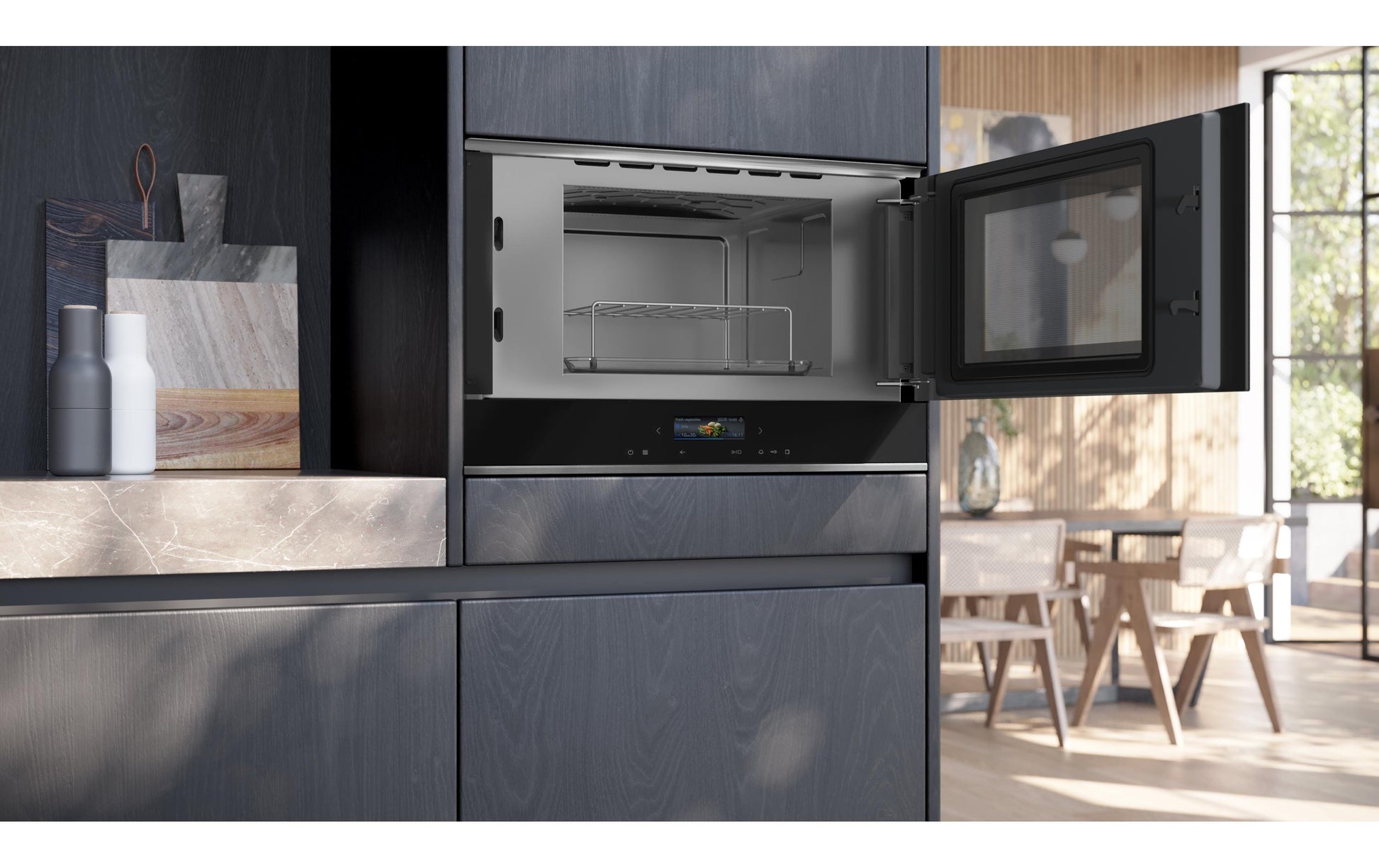 Siemens Einbau-Mikrowelle BE732R1B1C – 21 l, Grill & Inverter, 900 W – schwarz