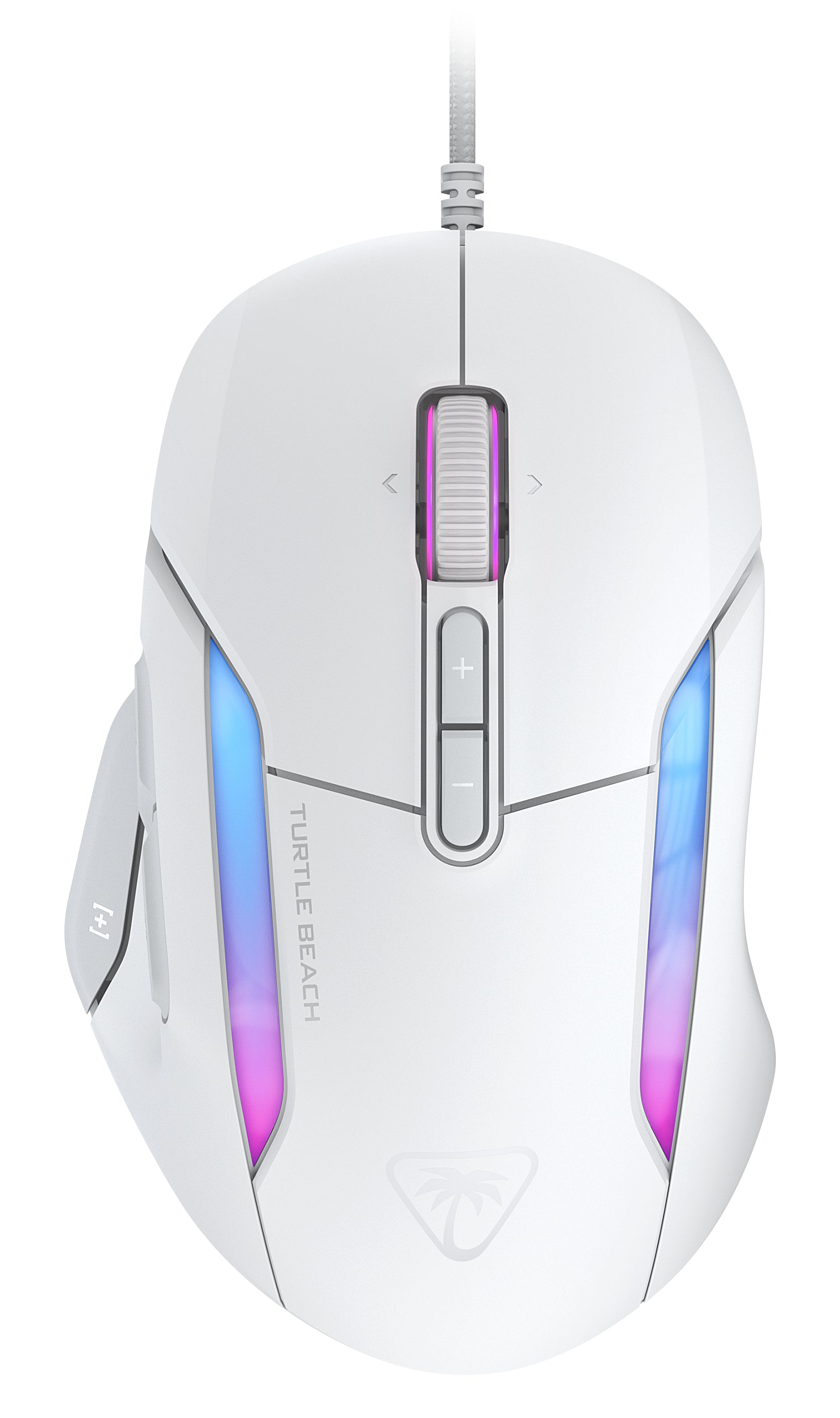 Turtle Beach Kone II Gaming-Maus – kabelgebunden, 1'000 Hz, 7 Tasten, für Rechtshänder, RGB-Beleuchtung, weiss
