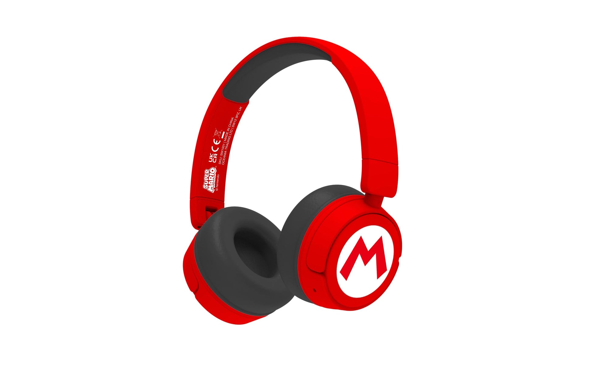 OTL Technologies Super Mario Kinderkopfhörer – On-Ear, Stereo, Kabel + BT, 3,5 mm Klinke, Rot, BT 5.1