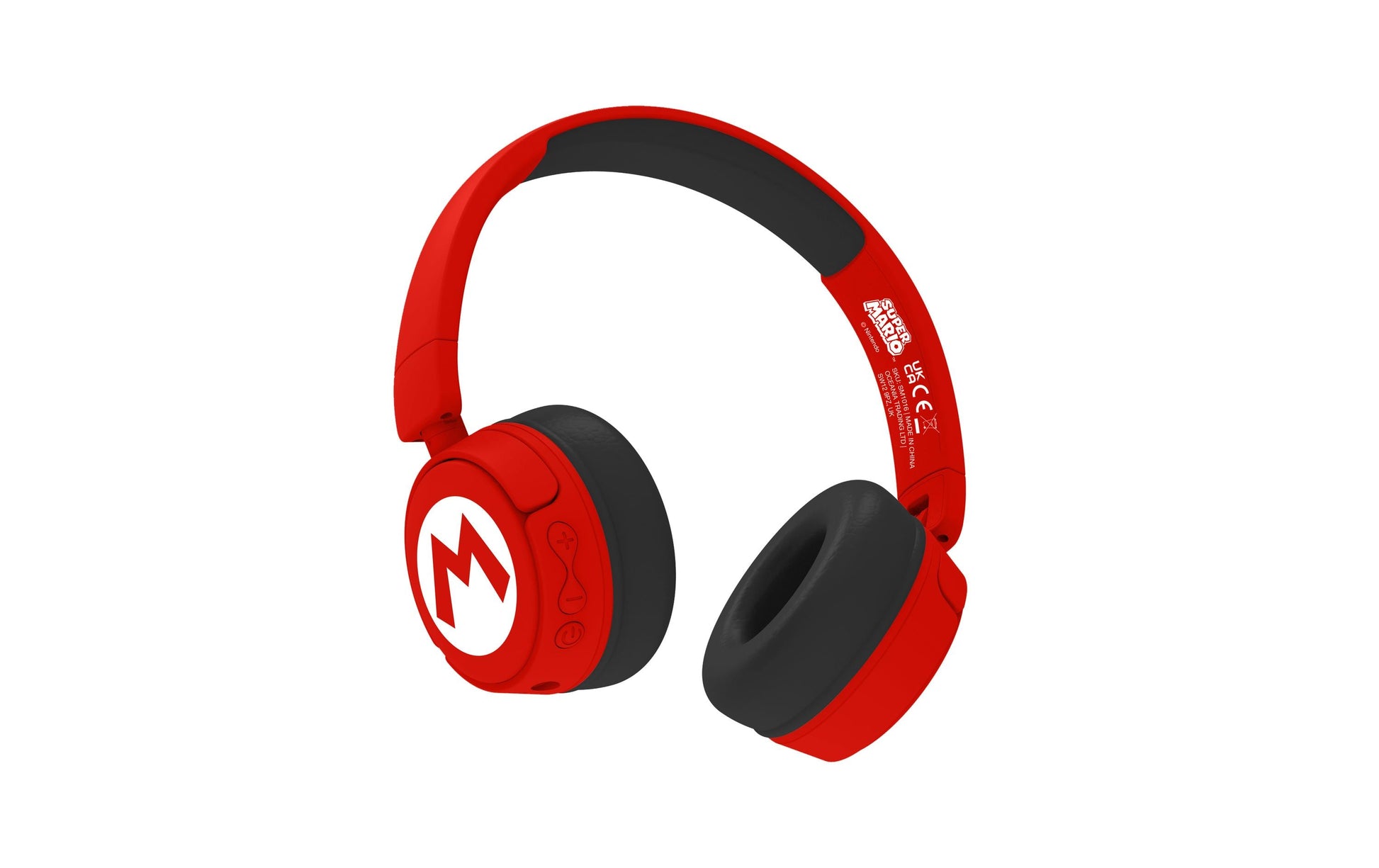 OTL Technologies Super Mario Kinderkopfhörer – On-Ear, Stereo, Kabel + BT, 3,5 mm Klinke, Rot, BT 5.1