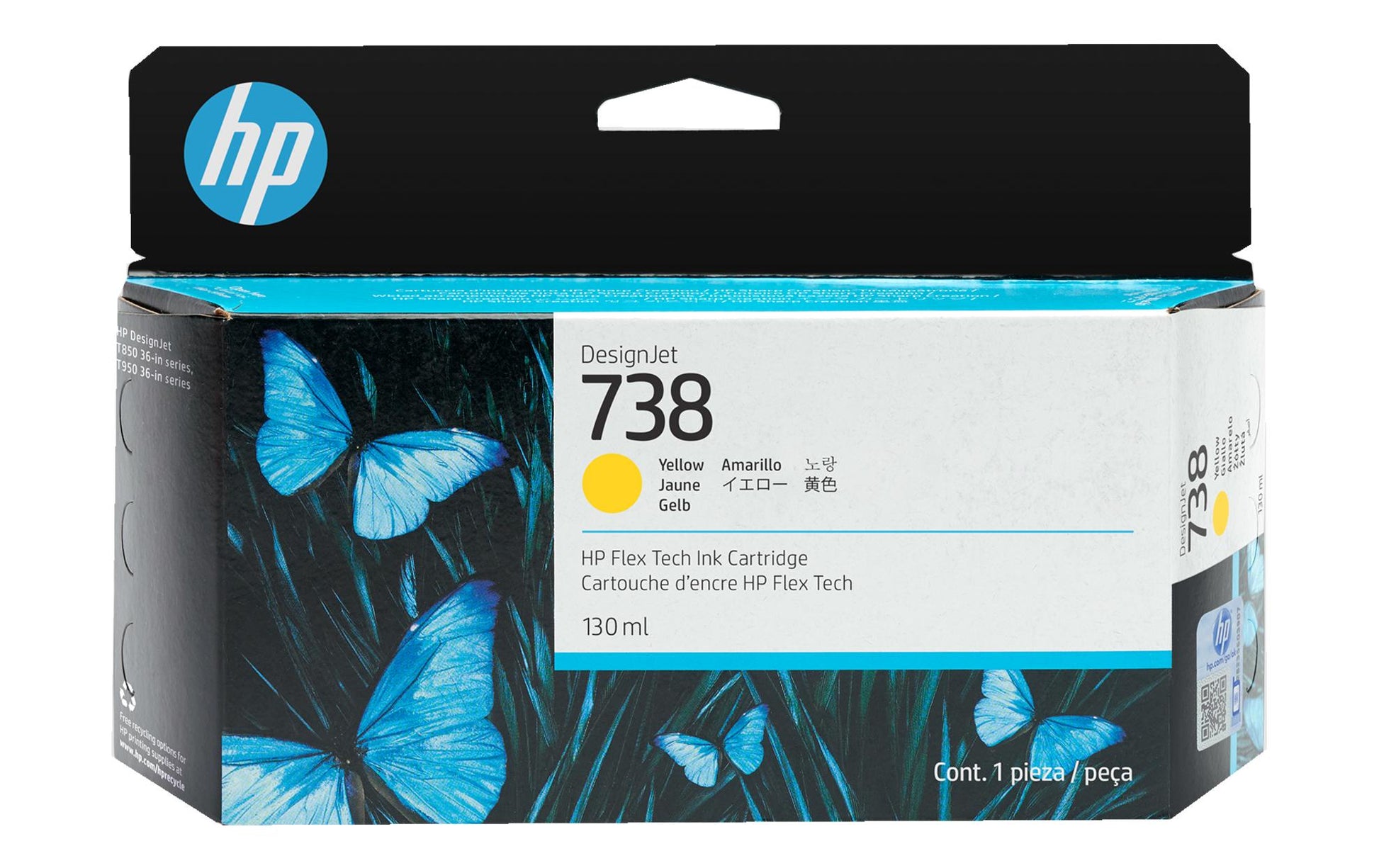 HP Tintenpatrone 498N7A, Gelb, 130 ml