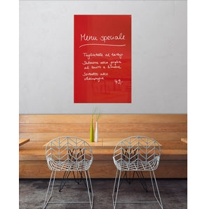 Sigel Whiteboard – 100 × 65 cm, Glas, magnetisch, Wandmontage, inkl. Magnete, Montagesatz