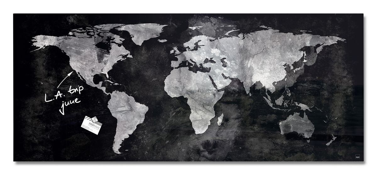 Sigel Whiteboard – 130 × 55 cm, Glas, magnetisch, Wandmontage, inkl. SuperDym-Magnetwürfel, Montagesatz