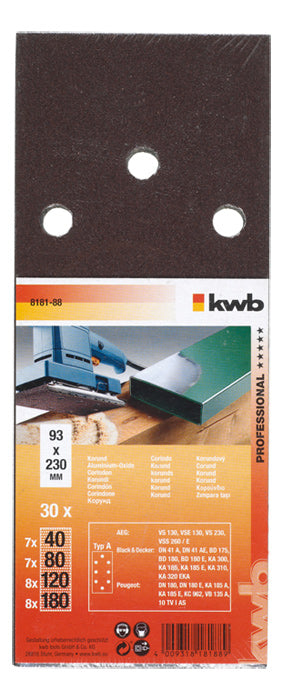 kwb Kraftixx – Sandpapier, Sparpack