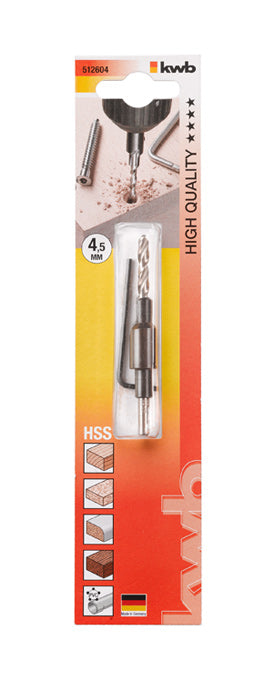 kwb Spiralbohrer 4,5 mm HSS Zylinderschaft – für Holz