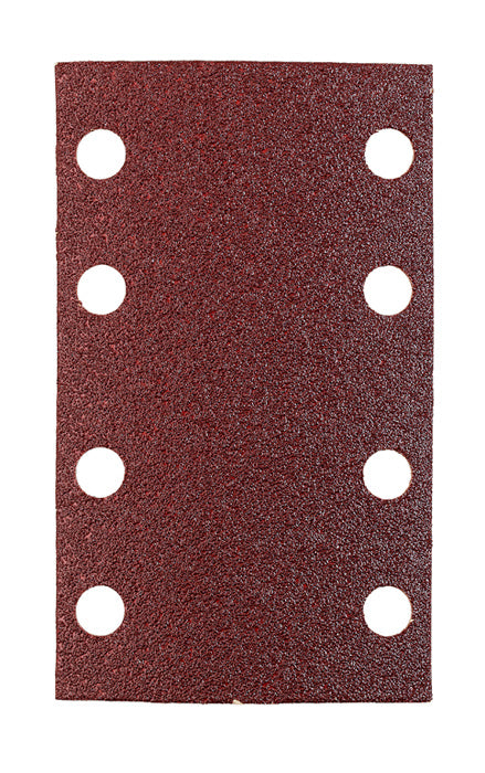 kwb Schleifpapier 80 × 133 mm Korund, P120 – für Kunststoff – 5 Stk – gelocht, 8 Löcher