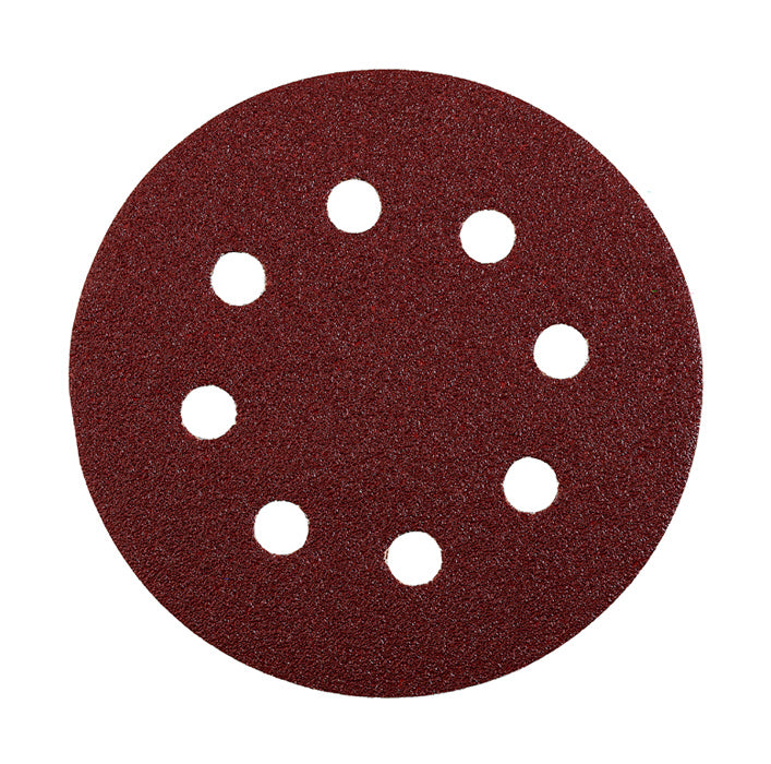 kwb Klett Profi-Pack Schleifscheibe 125 mm P120 – für Metall & Holz – 20 Stk – gelocht, 8 Löcher