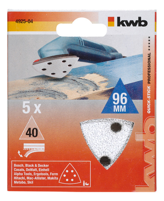 kwb Delta-Haftscheiben K40 – Kunststoff, 5 Stück