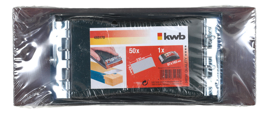 kwb Profi Handschleifer – 50-teilig, 93 × 230 mm, Körnung 60