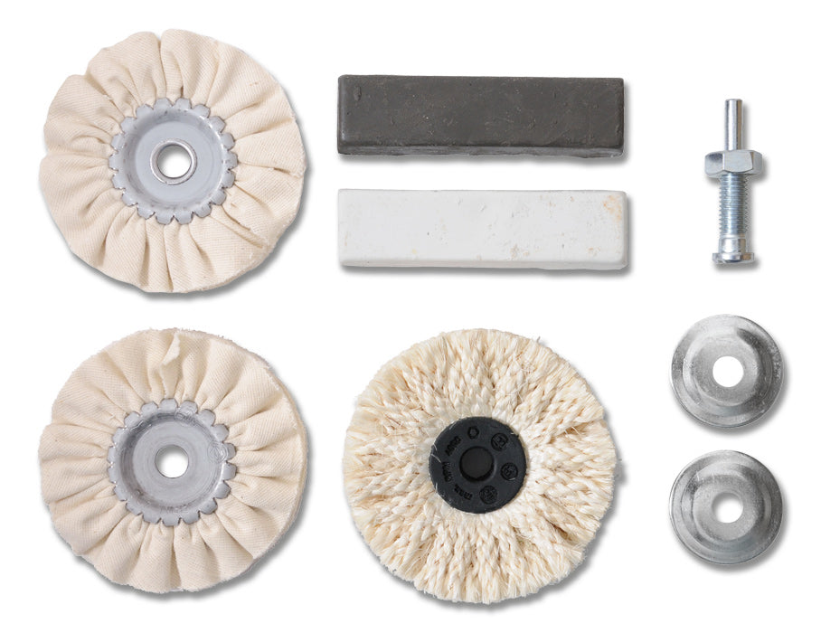 kwb Poliersatz 75 mm (Innendurchmesser 13 mm) – mit Aufspanndorn – für Marmor