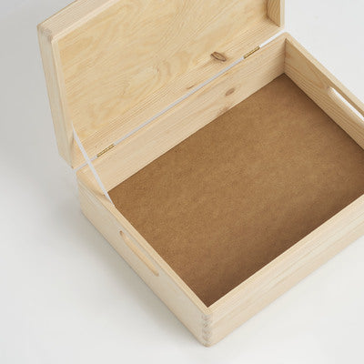 Zeller Present Aufbewahrungsbox (mit Deckel) – Holz – Natur – 400 × 140 × 300 mm
